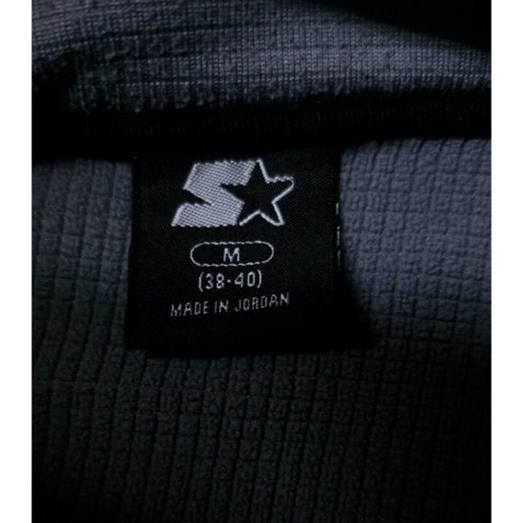 Starter Mens Medium 38-40 Grey Check 1/4 Zip Pullover Heavy Long Sleeve Jacket - Picture 11 of 12